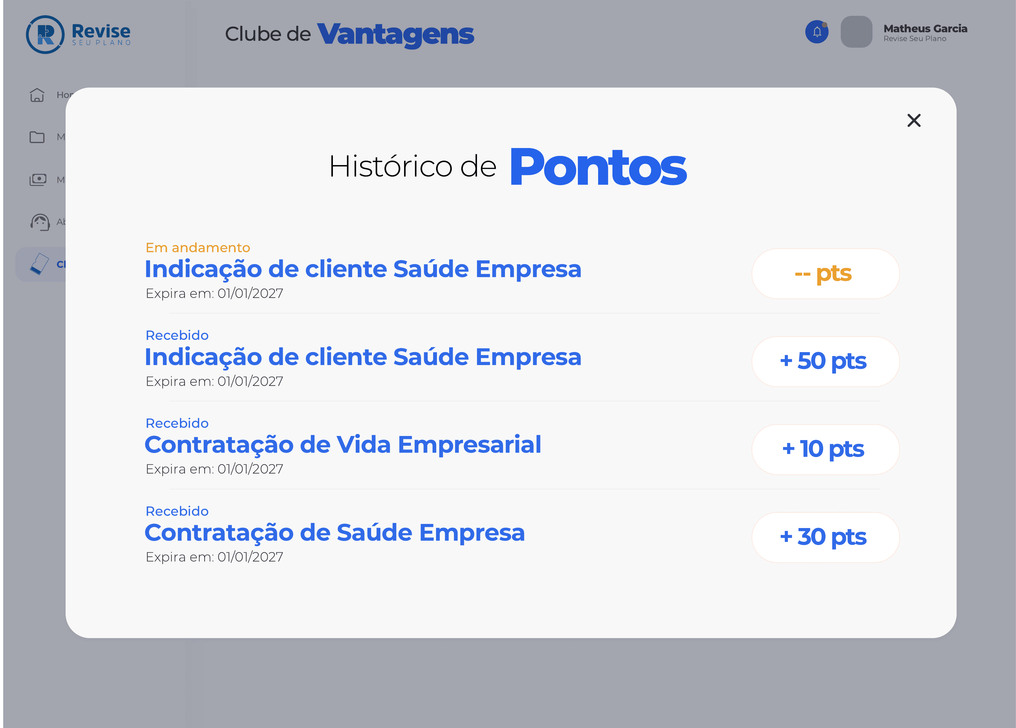 Portal do Cliente — tela 1