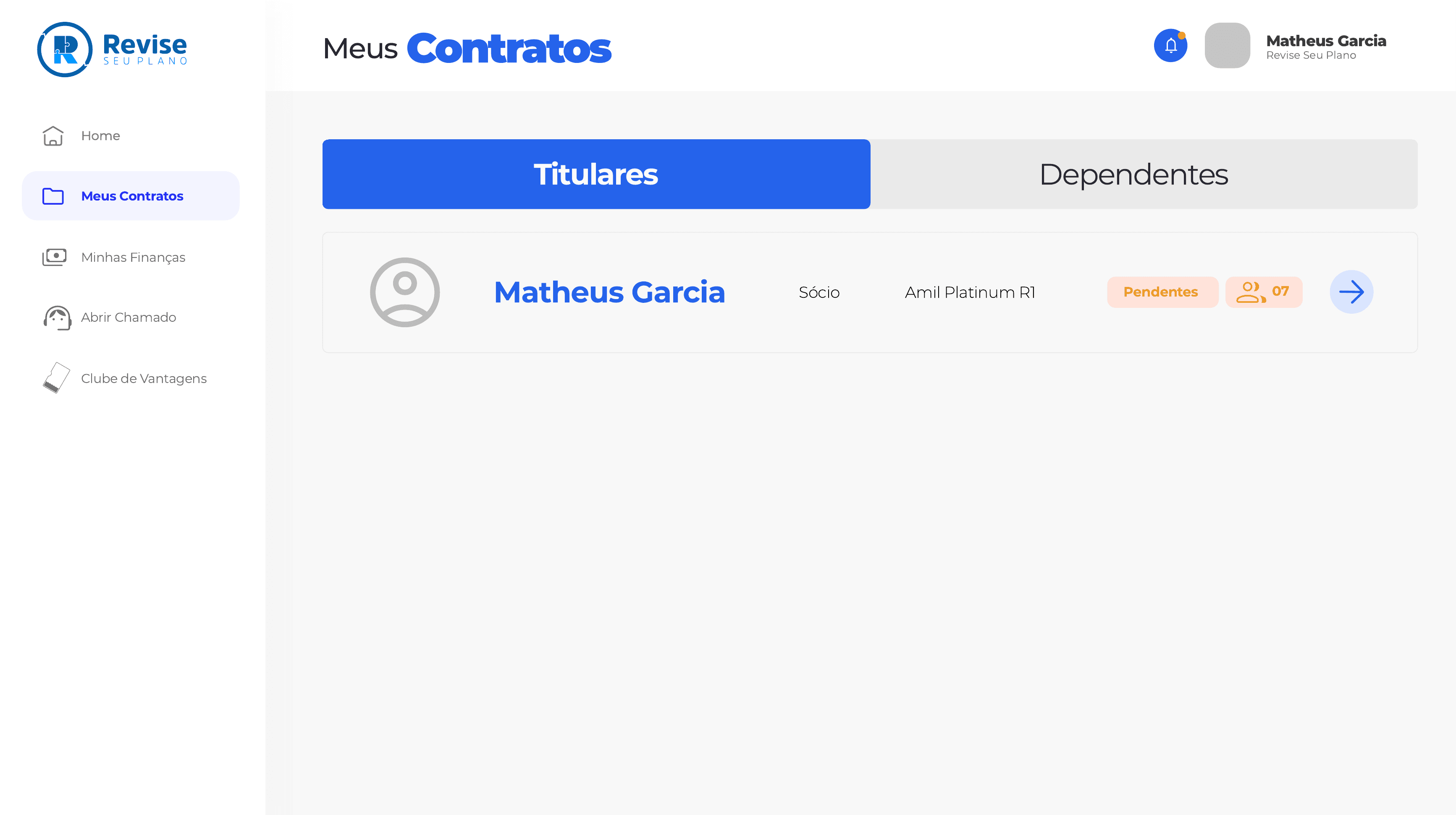 Portal do Cliente — tela 2